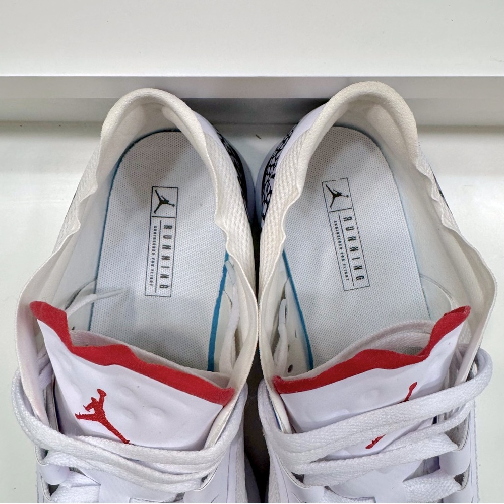 Nike Jordan 88 Racer White Cement Fire Red Mens Size 11 Running Shoes AV1200-100 - Picture 12 of 13